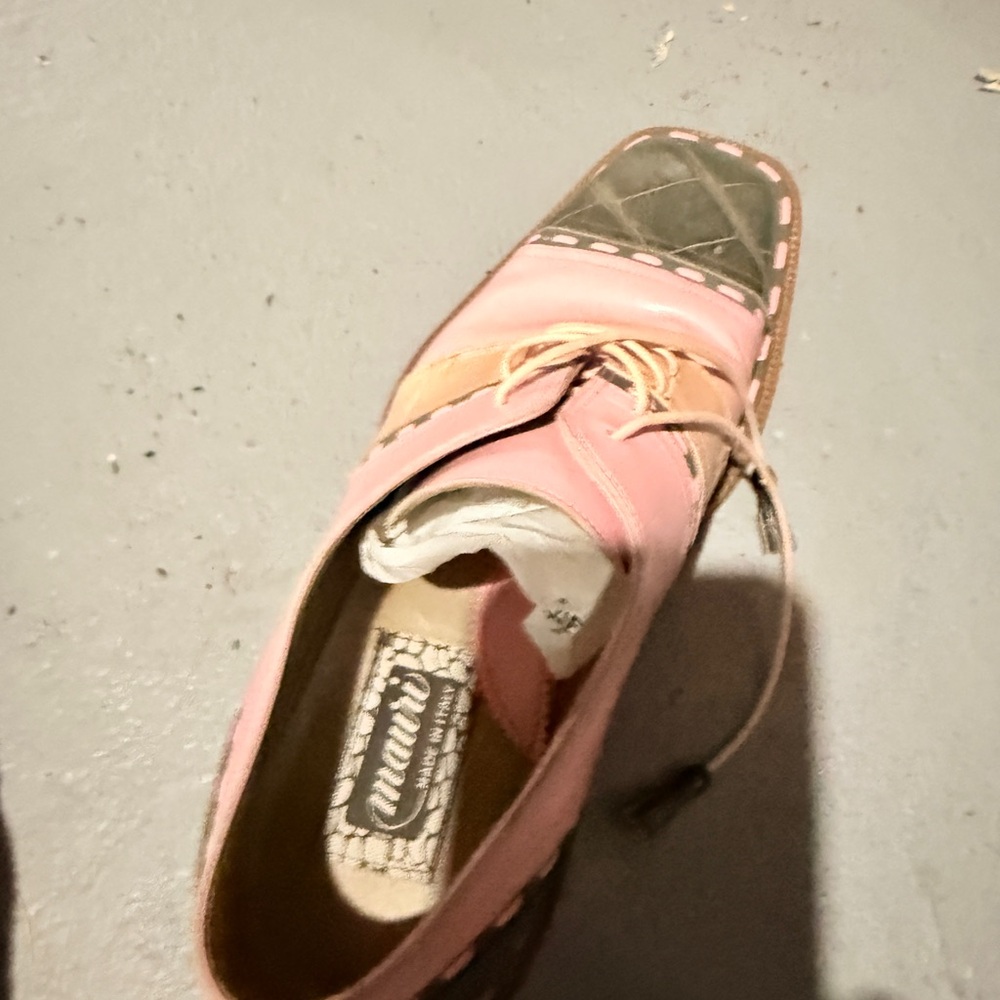 Mauri Made in Italy Men’s Colorblock Leather Lace‑Up Shoe